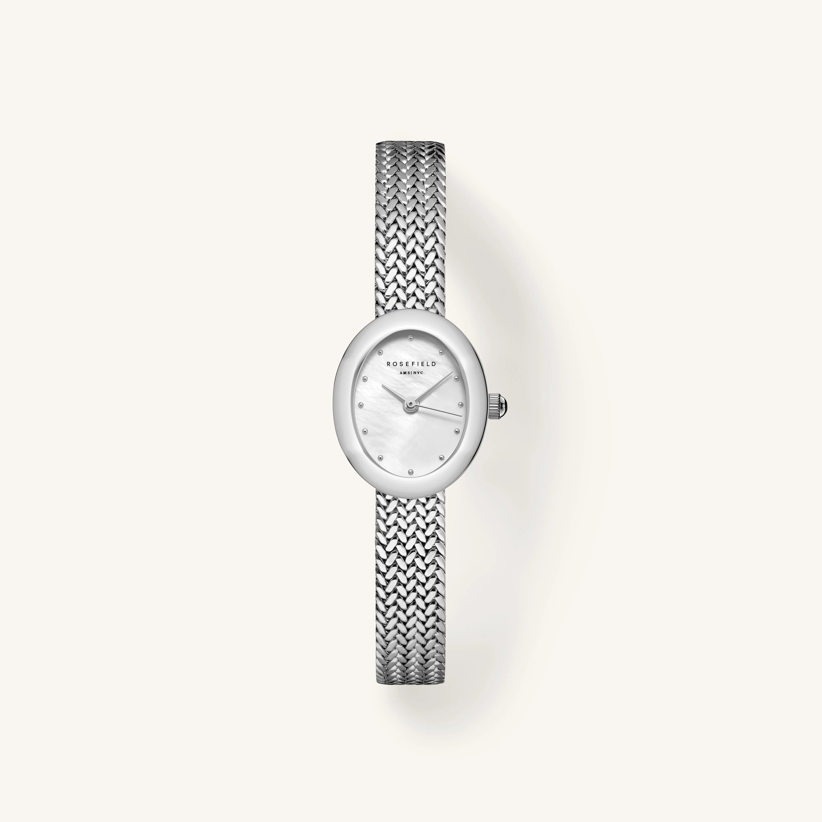 Rosefield Mini Oval Silver Watch in Ireland